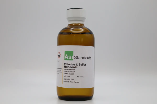 Chlorine and Sulfur in Heavy Mineral Oil Check Standard - High Concentratio